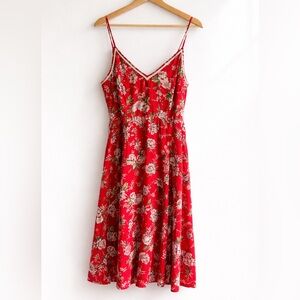 Lulus Red Floral Dress size XL